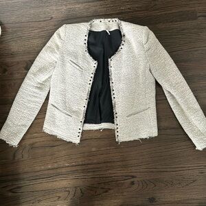 Iro cropped dove wool boucle blazer * size 2 medium